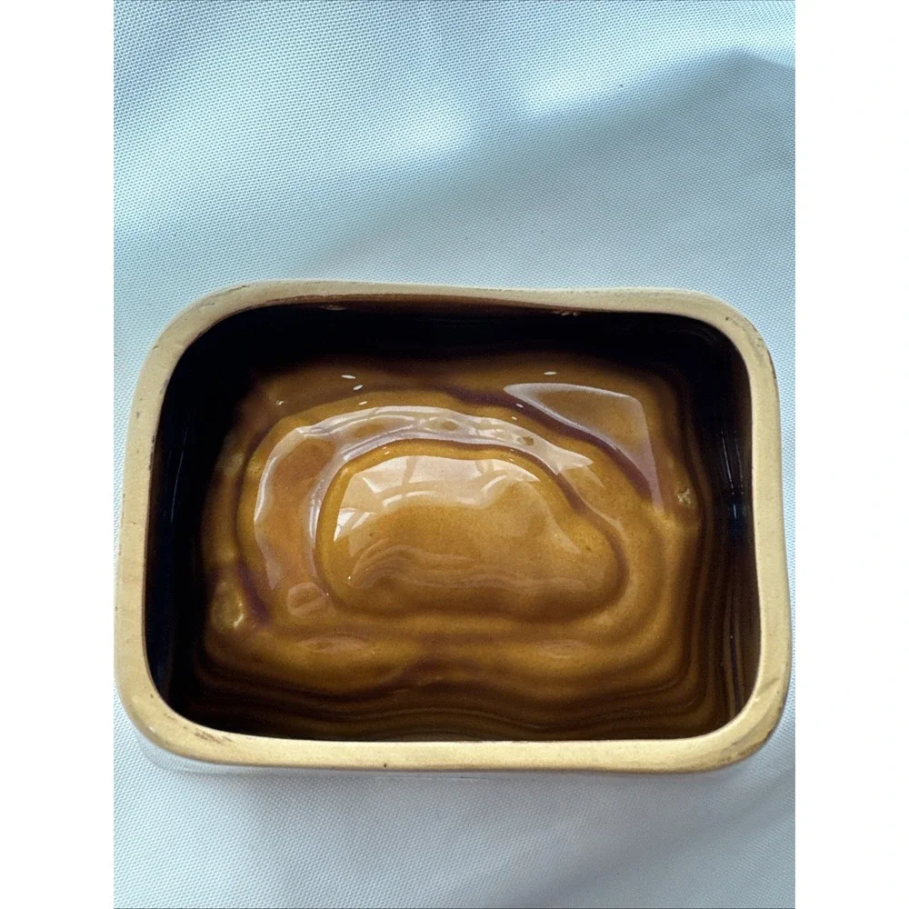 Over And Back‎ Pottery Bunny Rabbit Mold Brown Yellow Ware Bakeware Easter